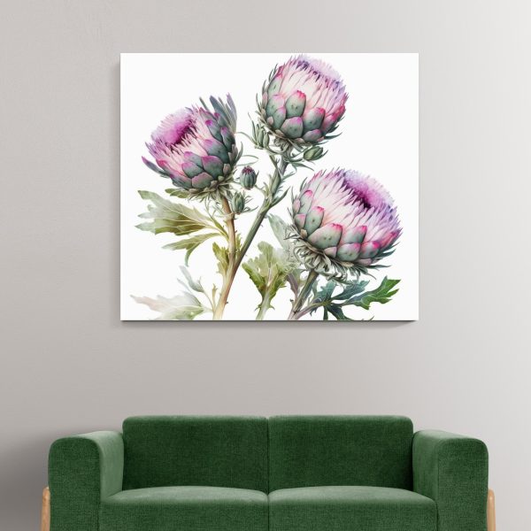 Triple Clipart Watercolor Artichoke 20x20 inch